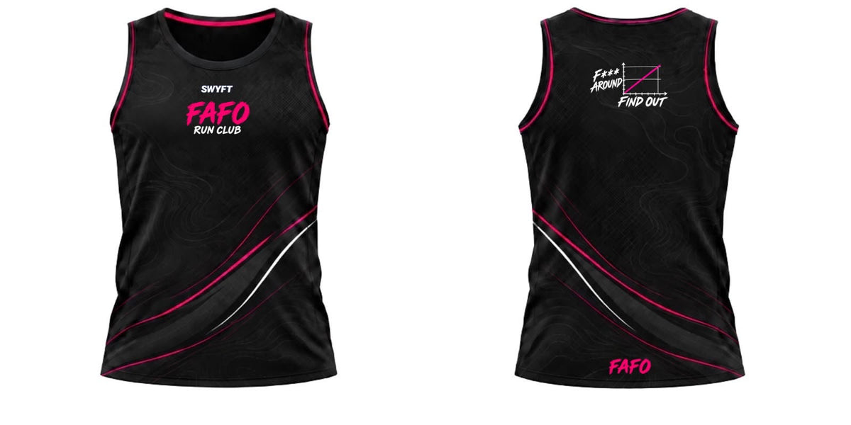 FAFO Run Club Black/Pink Vest