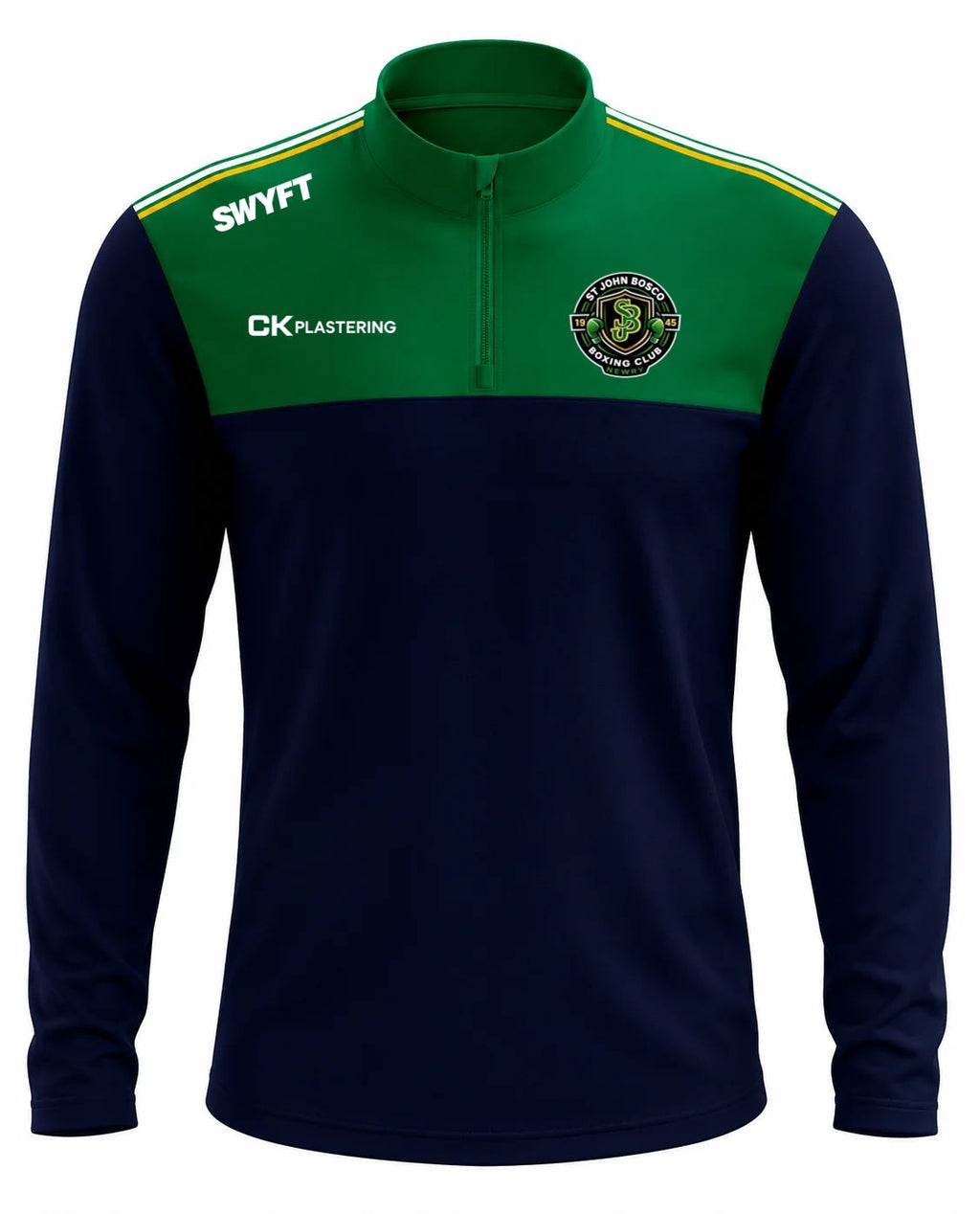 St John Bosco Halfzip Navy/Green