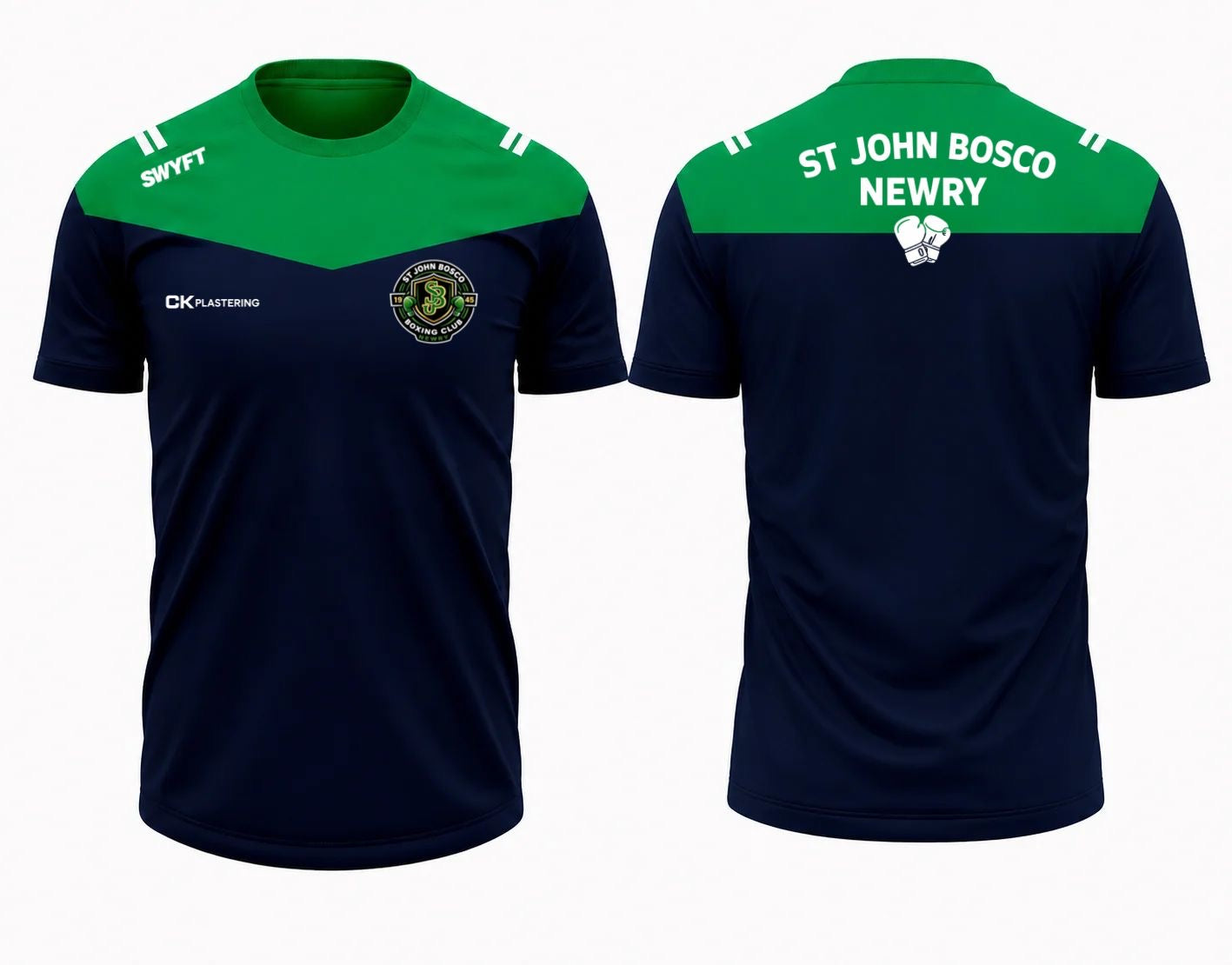 St John Bosco Training Green/Navy Fully Sublimated Leisure Top