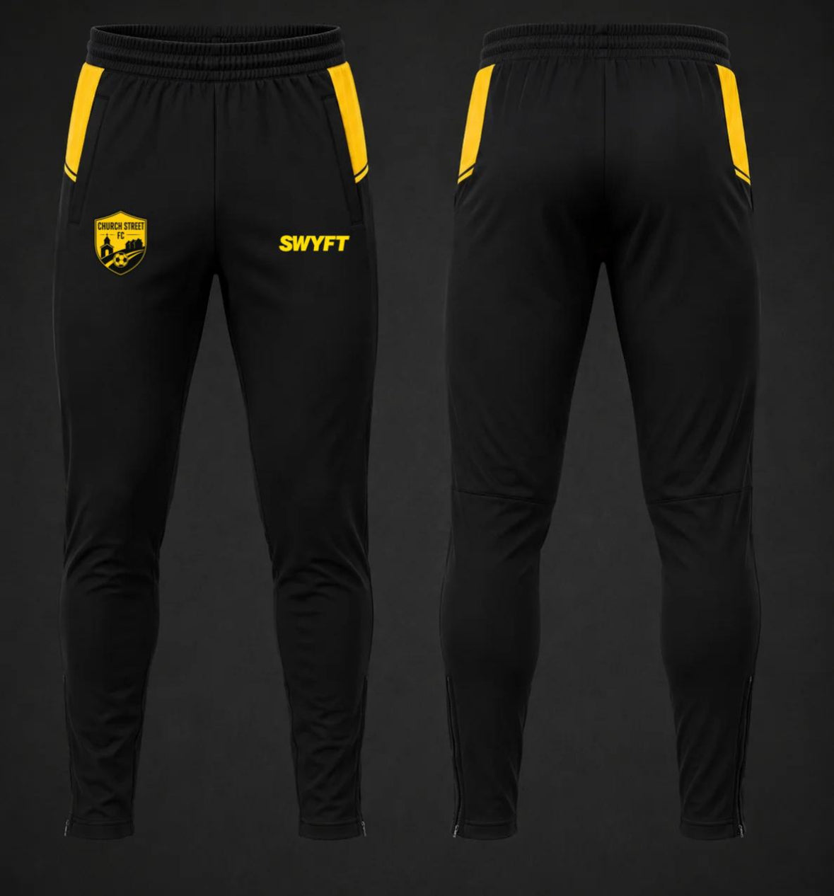 Church Street FC New Skinny Tracksuit Bottoms