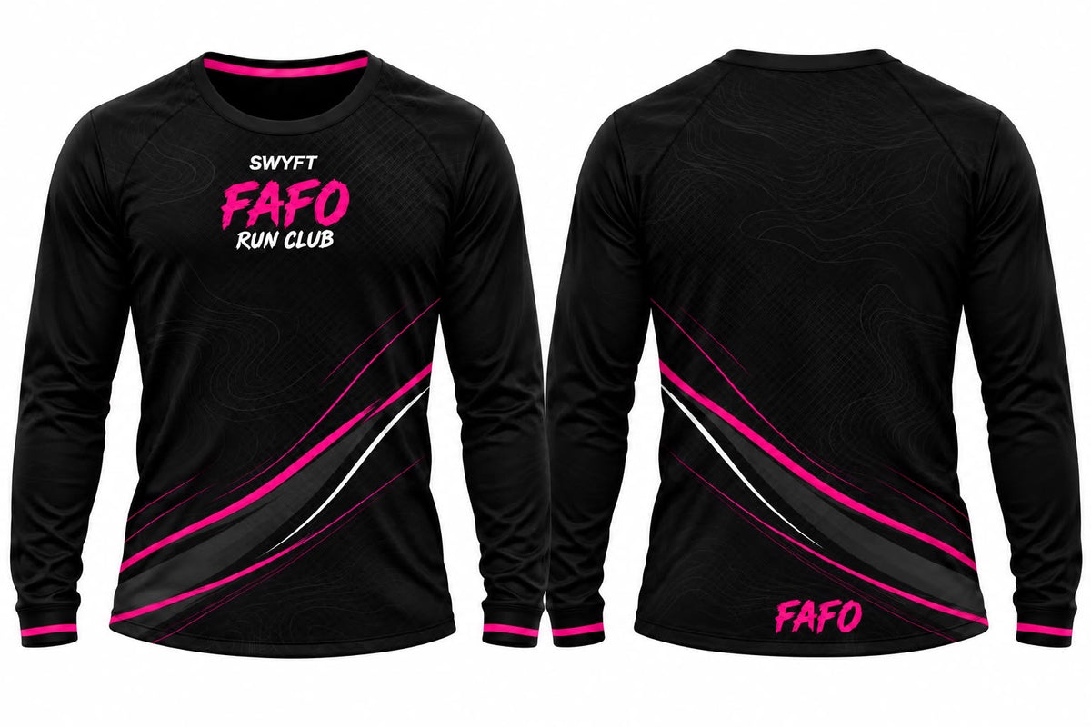 FAFO Run Club Black/Pink Long Sleeve Jersey