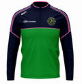 St John Bosco Halfzip Green/Navy/Pink