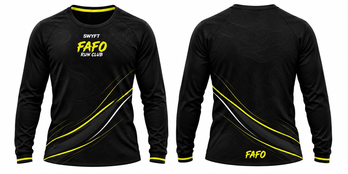 FAFO Run Club Black/Yellow Long Sleeve Jersey