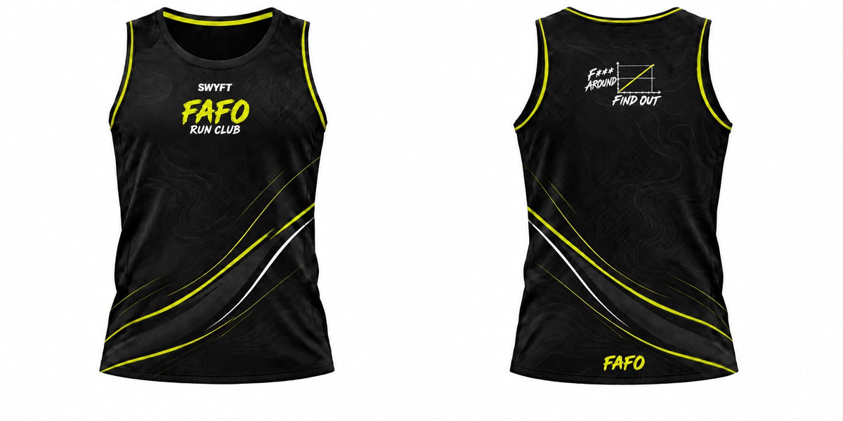 FAFO Run Club Black/Yellow Vest